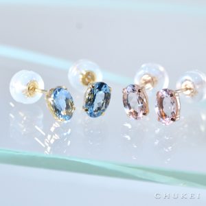 054Dj【全7色】ピアス　スクエア　S925　誕生石　4月　モルガナイト 054De【全7色】ピアス スクエア S925 誕生石 4月 モルガナイト