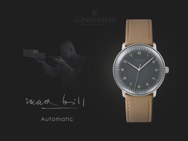 ユンハンス マックスビル 自動巻き38mm グレー・アラビア 027 3401 00