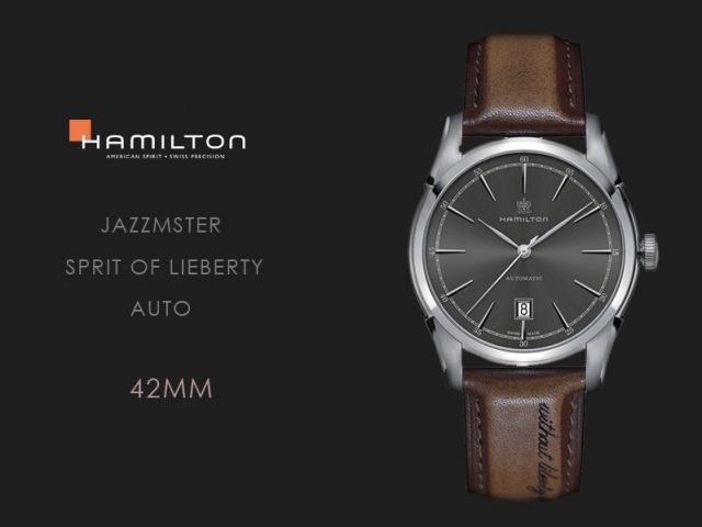 ハミルトン スピリットオブリバティ グレーダイヤル ライトブラウンカーフストラップ仕様 H42415591