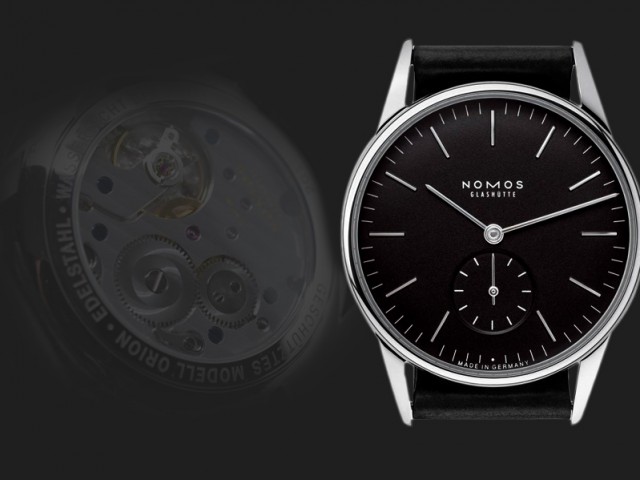 ノモス オリオン ブラック35mm nomos α手巻き OR1A3SB2