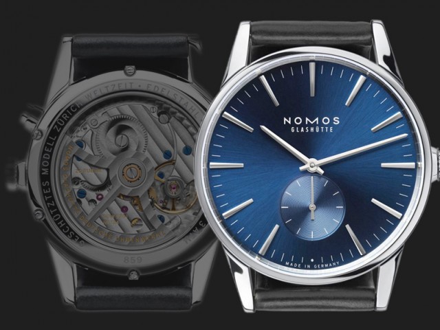 ノモス チューリッヒ ブルー 39.7mm nomos ε 自動巻き ZR1E3BL2