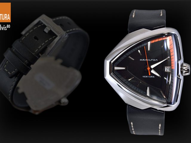 ハミルトン ベンチュラ エルビス80ブラックカーフ H24551731