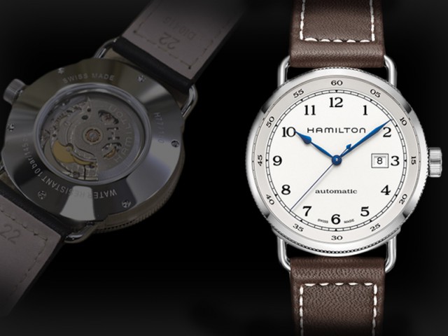 ハミルトン カーキネイビーパイオニアオート43mm H77715553