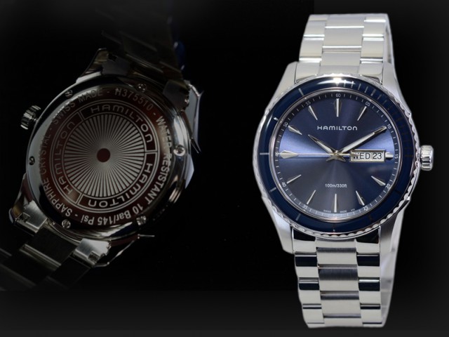 ハミルトン シービュー ディディト42mm ブルー H37551141