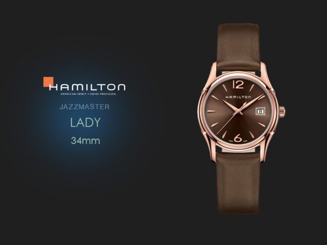 ハミルトン ジャズマスター レディ レッドゴールドPVD 34mm H32341975