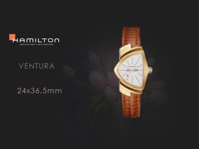 ハミルトン ベンチュラレディ H24101511 イエローゴールドPVD