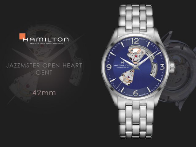 ハミルトン ジャズマスター オープンハート42MM ブルー ブレス仕様 H32705141