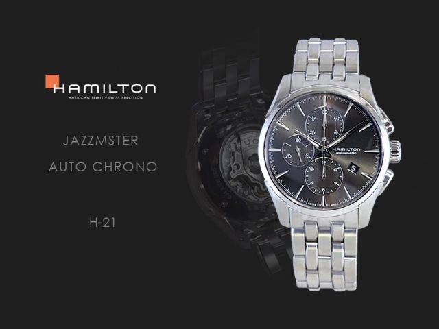 ハミルトン ジャズマスターオートクロノ グレー/ブレス H32586181