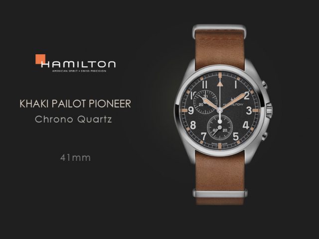 ハミルトン カーキアビエーションパイロット パイオニア クロノクォーツ ブラウンカーフ H76522531